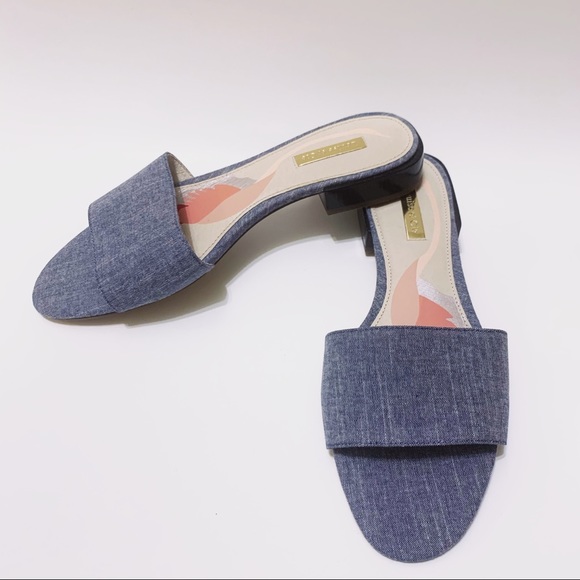 Louise et Cie Denim Aydia Slide Sandals - Picture 2 of 3